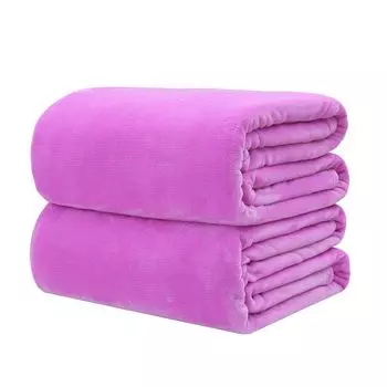 Ультрамягкое теплое двустороннее фланелевое одеяло, ковер, диван, коврик для дивана, домашний светло-фиолетовый, размеры: 70 см x 100 см Stuttg