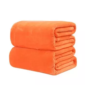 Ультрамягкое теплое двустороннее фланелевое одеяло, ковер, диван, коврик для дивана, домашний оранжевый, размеры: 70 см x 100 см Stuttg