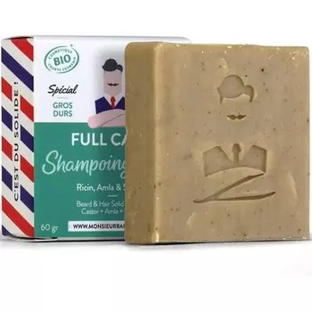 Ультрапенящийся твердый шампунь 100% натуральный веганский органический Monsieur Barbier