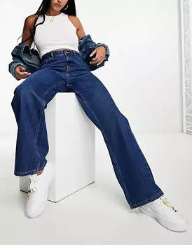 Ультраширокие джинсы Bershka цвета индиго