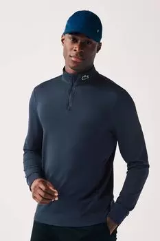 Ультрасухая эластичная толстовка с высоким воротником Lacoste, синий