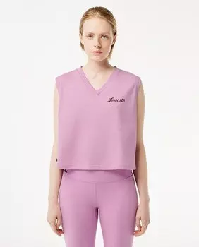 Ультрасухой спортивный укороченный топ Lacoste с принтом Lacoste, розовый