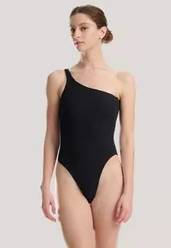 Ультратекстурный купальник Wolford, черный