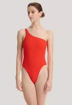 Ультратекстурный купальник Wolford, цвет red glow