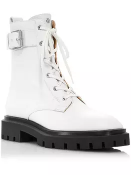 Ультраженские армейские ботинки из искусственной кожи и на шнуровке Stuart Weitzman, белый