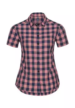 Уличная блузка "Мифена", короткий рукав, быстросохнущая, женская Odlo, цвет 70795 Lantana/ Diving Navy