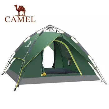 Уличная гидравлическая палатка Camel, утолщенная, 3-4 двойных, полностью автоматическая, непромокаемая, для пикника, туристическое снаряжение A1S3NA111, военный зеленый цвет
