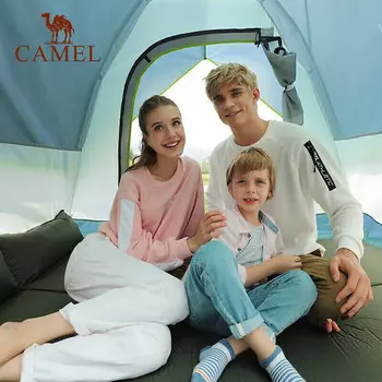 Уличная гидравлическая палатка Camel, утолщенная двухслойная полностью автоматическая выдвижная палатка для пикника, непромокаемая и солнцезащитная, туристическое снаряжение A111-1, синяя