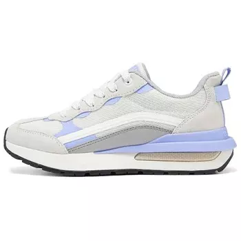 Уличная кроссовки для женщин с низким верхом серо-фиолетового цвета Skechers