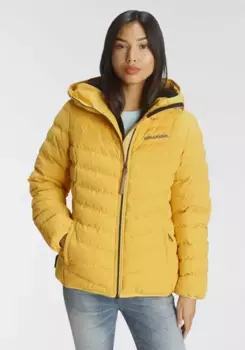 Уличная куртка Alife & Kickin "JuellaAK", с капюшоном, спортивная стеганая куртка с капюшоном и карманами на молнии, цвет Amber