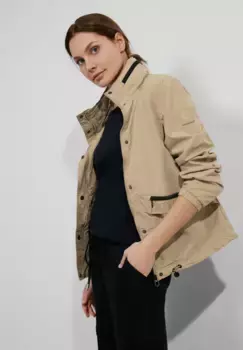 Уличная куртка Cecil, без капюшона, с кулиской по низу, кремовый