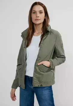 Уличная куртка Cecil, без капюшона, с кулиской по низу, оливковый