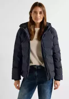 Уличная куртка Cecil, с капюшоном, с капюшоном, синий