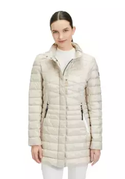 Уличная куртка Gil Bret, без капюшона, стеганая, с воротником стойкой и боковыми карманами, бежевый