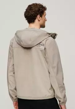 Уличная куртка Hybrid Trekker Superdry, стринги коричневого цвета