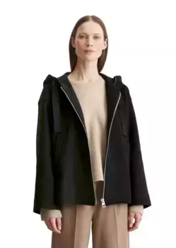 Уличная куртка Marc O'Polo "из полушерсти" с капюшоном, черный