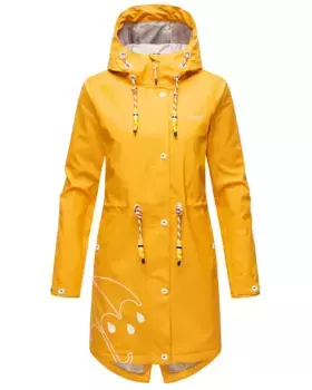 Уличная куртка Marikoo "Танцующий зонтик" с большим капюшоном, цвет Amber Yellow