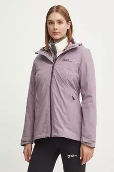 Уличная куртка Moonrise 3в1 Jack Wolfskin, фиолетовый
