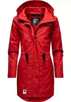 Уличная куртка Navahoo "Deike", с капюшоном, модный женский уличный плащ, красный