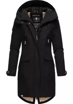 Уличная куртка Navahoo "Pfefferschote", с капюшоном, современная женская переходная куртка с капюшоном, черный