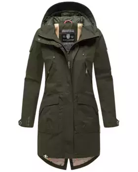 Уличная куртка Navahoo "Pfefferschote", с капюшоном, современная женская переходная куртка с капюшоном, зеленый