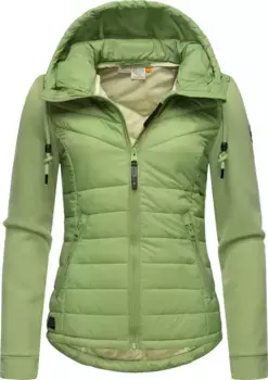Уличная куртка Ragwear "Люсинда" с капюшоном, стеганая куртка из современного микса материалов с капюшоном, зеленый