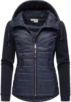 Уличная куртка Ragwear "Люсинда" с капюшоном, стеганая куртка из современного микса материалов с капюшоном, цвет морской волны