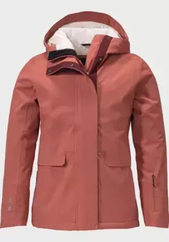 Уличная куртка Schffel "Ins Jacket Antwerpen L", с капюшоном, красный
