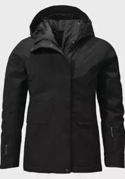 Уличная куртка Schffel "Ins Jacket Antwerpen L", с капюшоном, черный