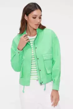 Уличная куртка SENSES.THE LABEL, без капюшона, с воротником стойкой Senses.The Lable, зеленый