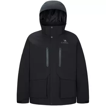 Уличная многоцветная водостойкая ветрозащитная износостойкая флисовая куртка-ветровка 3-в-1 унисекс QIE, Bushing Purple/Oak Gray/Phantom Black