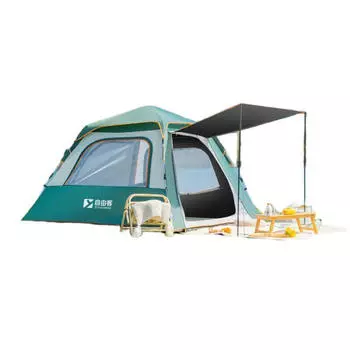 Уличная палатка Ziyouke [зеленая ель со всех сторон] виниловая солнцезащитная одиночная палатка на 3-4 человека