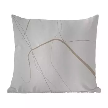 Уличная подушка MuchoWow - Абстракция - Минимализм - Штриховой рисунок - 60x60 см - Устойчивость к атмосферным воздействиям - Подушка для отдыха - Чехлы для подушек - Декоративные чехлы для подушек - Декоративные чехлы для подушек, мультиколор