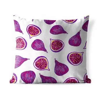 Уличная подушка MuchoWow - Акварель - Инжир - Фиолетовый - 45x45 см - Устойчивость к атмосферным воздействиям - Подушка для отдыха - Чехлы для подушек - Декоративные чехлы для подушек - Декоративные чехлы для подушек, мультиколор