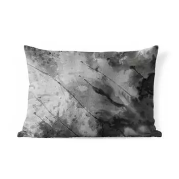 Уличная подушка MuchoWow - Акварель - Серый - Абстракция - 50x30 см - Устойчивость к атмосферным воздействиям - Подушка для отдыха - Чехол на подушку - Хлопчатобумажная ткань - Декоративные наволочки, мультиколор
