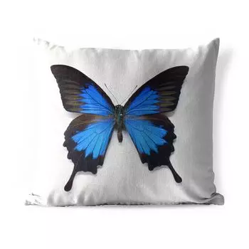 Уличная подушка MuchoWow - Бабочка - Насекомые - Синий - 45x45 см - Устойчивость к атмосферным воздействиям - Подушки для отдыха - Чехлы для подушек - Декоративные чехлы для подушек - Декоративные чехлы для подушек, мультиколор