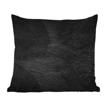 Уличная подушка MuchoWow - Бетон - Черный - Промышленный - 40x40 см - Устойчивость к атмосферным воздействиям - Подушка для отдыха - Чехол на подушку - Хлопчатобумажная ткань - Декоративные наволочки, мультиколор