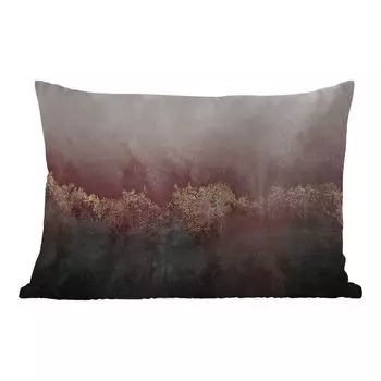 Уличная подушка MuchoWow — Блеск — Золото — Абстракция — 50x30 см — Устойчивость к атмосферным воздействиям — Подушка для отдыха — Чехол на подушку — Хлопчатобумажная ткань — Декоративные наволочки, мультиколор