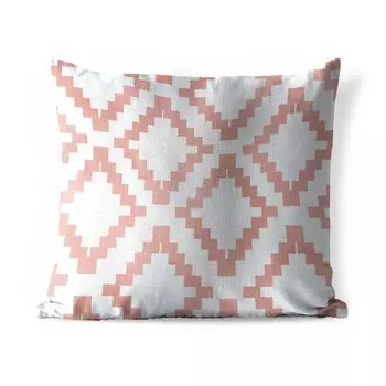 Уличная подушка MuchoWow - Блок - Розовый - Узор - 40x40 см - Устойчивость к атмосферным воздействиям - Подушка для отдыха - Чехол на подушку - Хлопчатобумажная ткань - Декоративные наволочки, мультиколор