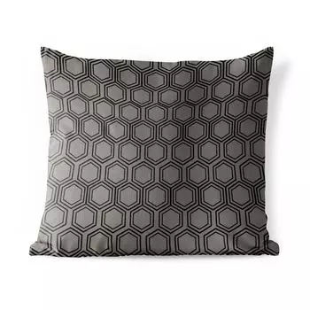 Уличная подушка MuchoWow - Черный - Узор - Шестиугольник - 60x60 см - Устойчивость к атмосферным воздействиям - Подушка для отдыха - Чехлы для подушек - Декоративные чехлы для подушек - Декоративные чехлы для подушек, мультиколор