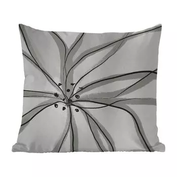 Уличная подушка MuchoWow - Цветы - Абстракция - Дизайн - 50x50 см - Устойчивость к атмосферным воздействиям - Подушка для отдыха - Чехол на подушку - Хлопчатобумажная ткань - Декоративные наволочки, мультиколор