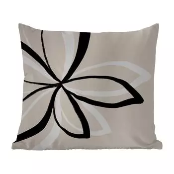 Уличная подушка MuchoWow - Цветы - Абстракция - Минимализм - 50x50 см - Устойчивость к атмосферным воздействиям - Подушка для отдыха - Чехол на подушку - Хлопчатобумажная ткань - Декоративные наволочки, мультиколор