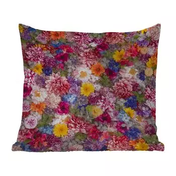 Уличная подушка MuchoWow - Цветы - Цвета - Коллаж - 40x40 см - Устойчивость к атмосферным воздействиям - Подушка для отдыха - Чехол на подушку - Хлопчатобумажная ткань - Декоративные наволочки, мультиколор