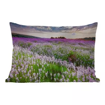 Уличная подушка MuchoWow - Цветы - Фиолетовый - Небо - 60x40 см - Устойчивость к атмосферным воздействиям - Подушка для отдыха - Чехлы для подушек - Декоративные чехлы для подушек - Декоративные чехлы для подушек, мультиколор