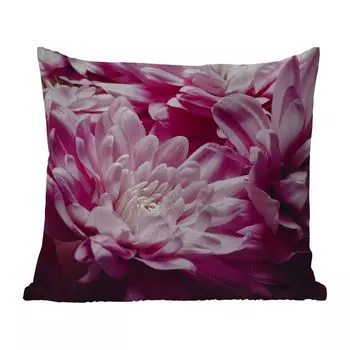 Уличная подушка MuchoWow - Цветы - Розовый - Натуральный - 40x40 см - Устойчивость к атмосферным воздействиям - Подушка для отдыха - Чехол на подушку - Хлопчатобумажная ткань - Декоративные наволочки, мультиколор