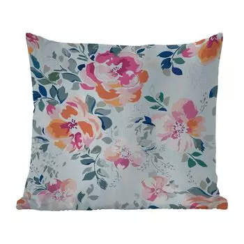 Уличная подушка MuchoWow - Цветы - Розы - Акварель - 60x60 см - Устойчивость к атмосферным воздействиям - Подушка для отдыха - Чехлы для подушек - Декоративные чехлы для подушек - Декоративные чехлы для подушек, мультиколор