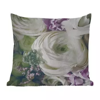 Уличная подушка MuchoWow - Цветы - Розы - Натуральные - 60x60 см - Устойчивость к атмосферным воздействиям - Подушка для отдыха - Чехлы для подушек - Декоративные чехлы для подушек - Декоративные чехлы для подушек, мультиколор