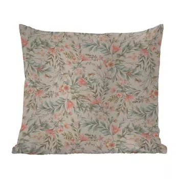 Уличная подушка MuchoWow - Цветы - Винтаж - Узор - 50x50 см - Устойчивость к атмосферным воздействиям - Подушка для отдыха - Чехол на подушку - Хлопчатобумажная ткань - Декоративные чехлы на подушки, мультиколор