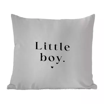 Уличная подушка MuchoWow - Дети - Пословицы - Маленький мальчик - Цитаты - Мальчики - 40x40 см - Устойчивость к атмосферным воздействиям - Подушка для отдыха - Чехол на подушку - Хлопчатобумажная ткань - Декоративные наволочки, мультиколор
