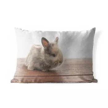 Уличная подушка MuchoWow — Детская — Кролик — Дерево — 50x30 см — Устойчивость к атмосферным воздействиям — Подушка для отдыха — Чехол на подушку — Хлопчатобумажная ткань — Декоративные чехлы на подушки, мультиколор